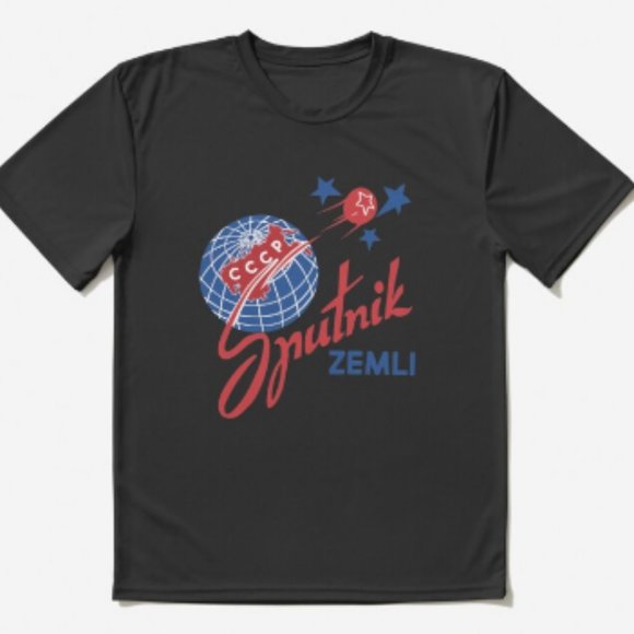 Vintage Soviet Sputnik 1957 Satellite T-Shirt Zemli (Large) - Picture 5 of 7